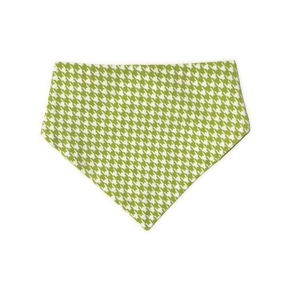 Lime Green Houndstooth Reversible Dog Bandana by Uptown Pups