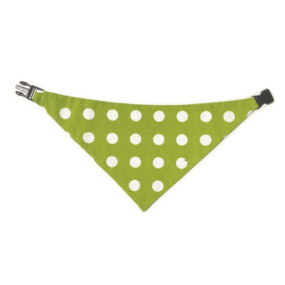 Lime Green Houndstooth Reversible Dog Bandana by Uptown Pups