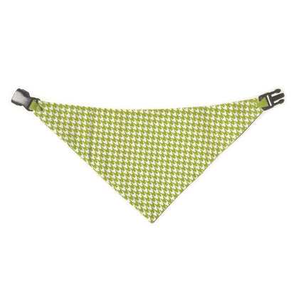 Lime Green Houndstooth Reversible Dog Bandana by Uptown Pups