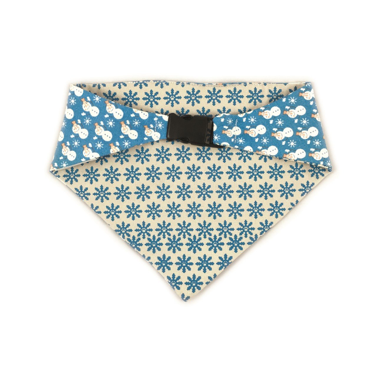 Holiday Snowmen Reversible Dog Bandana by Uptown Pups