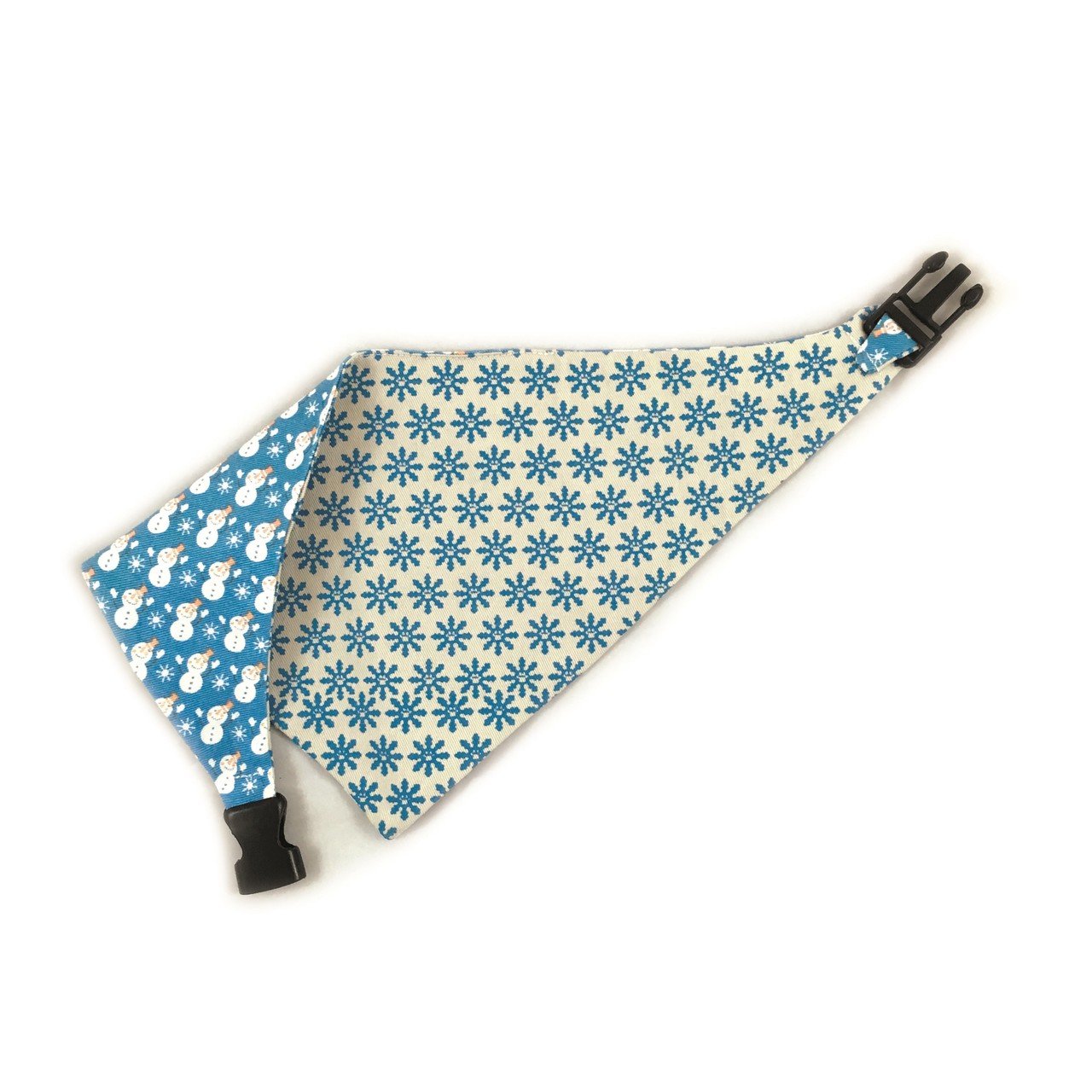 Holiday Snowmen Reversible Dog Bandana by Uptown Pups