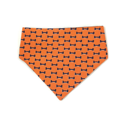 Blue & Orange Reversible Dog Bandana by Uptown Pups