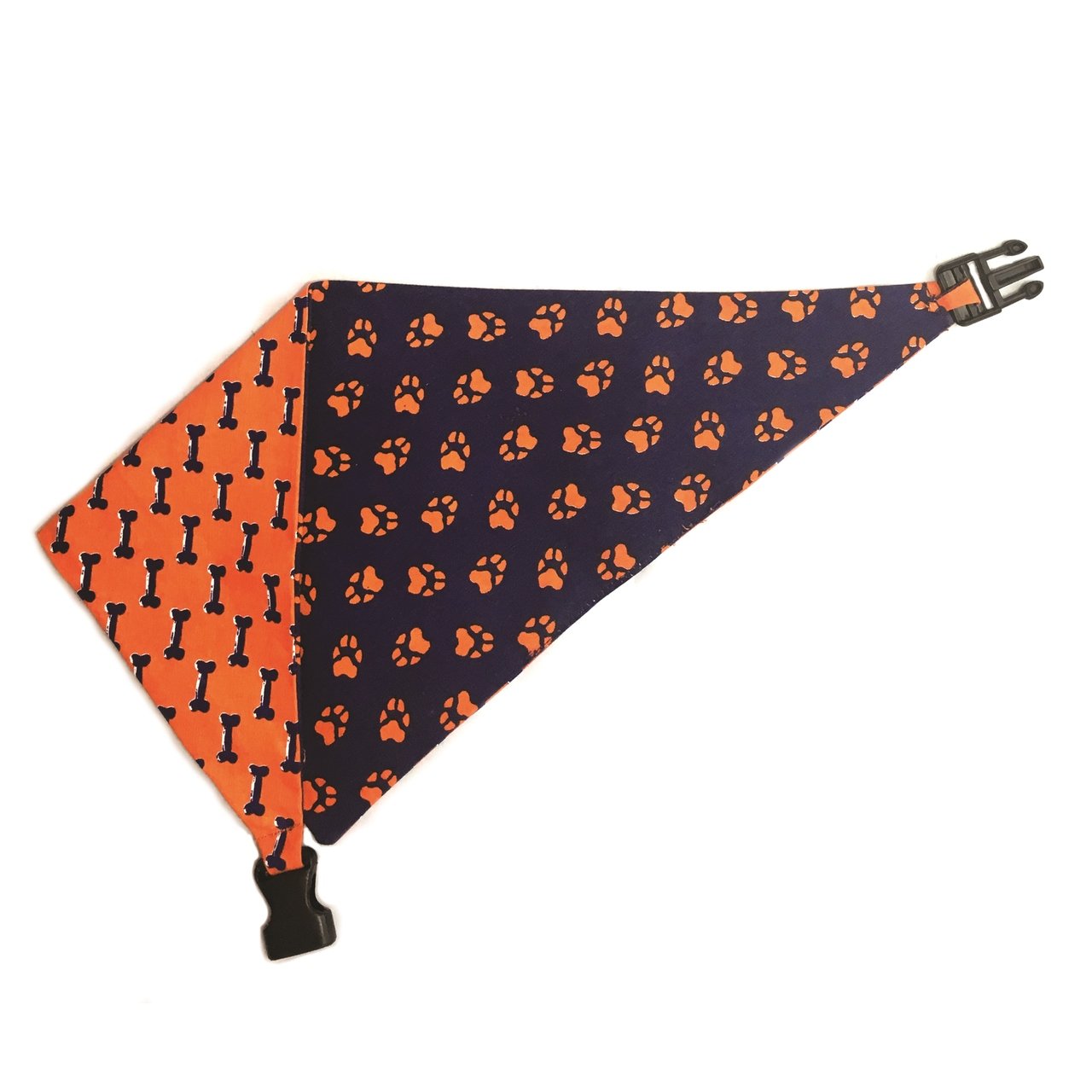 Blue & Orange Reversible Dog Bandana by Uptown Pups