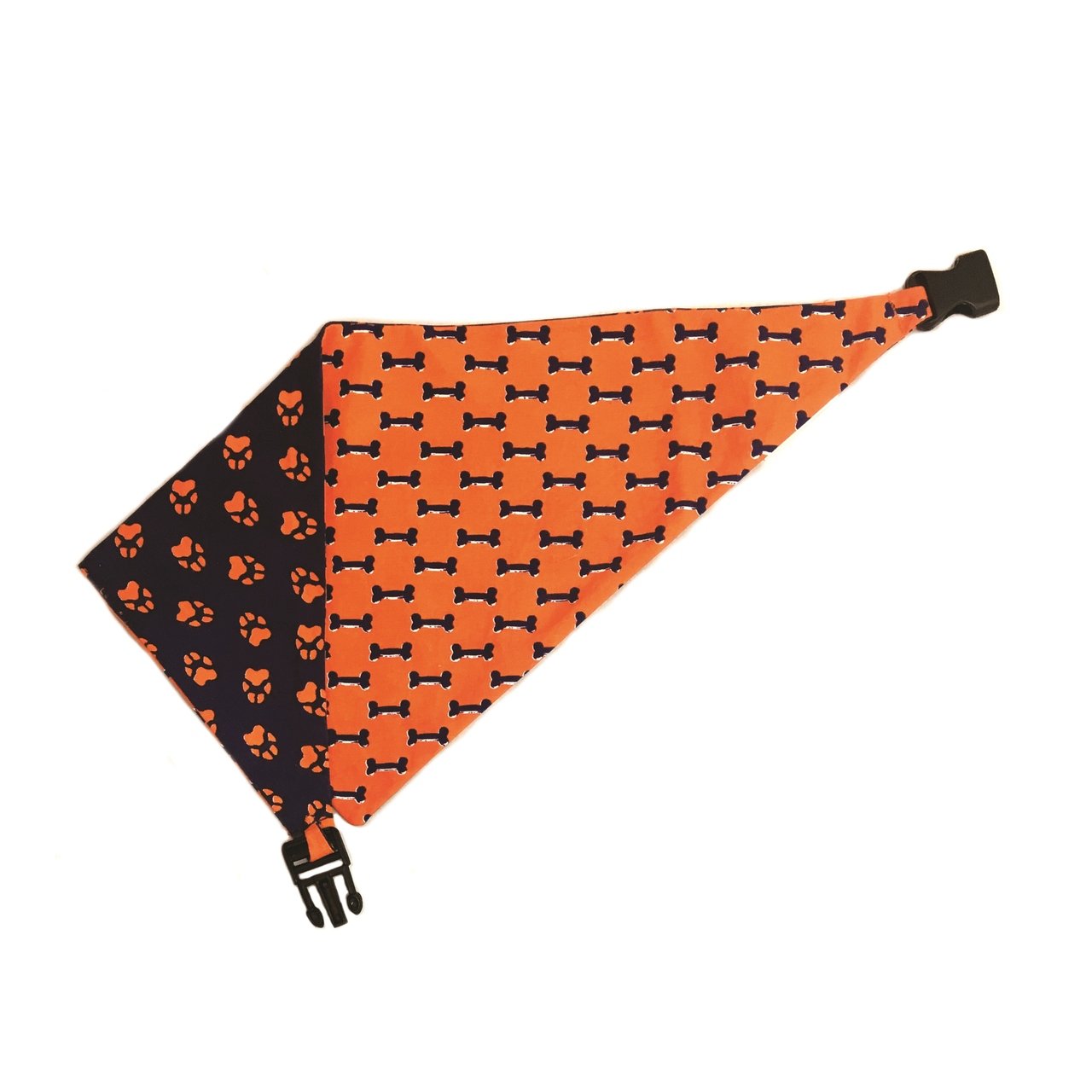 Blue & Orange Reversible Dog Bandana by Uptown Pups