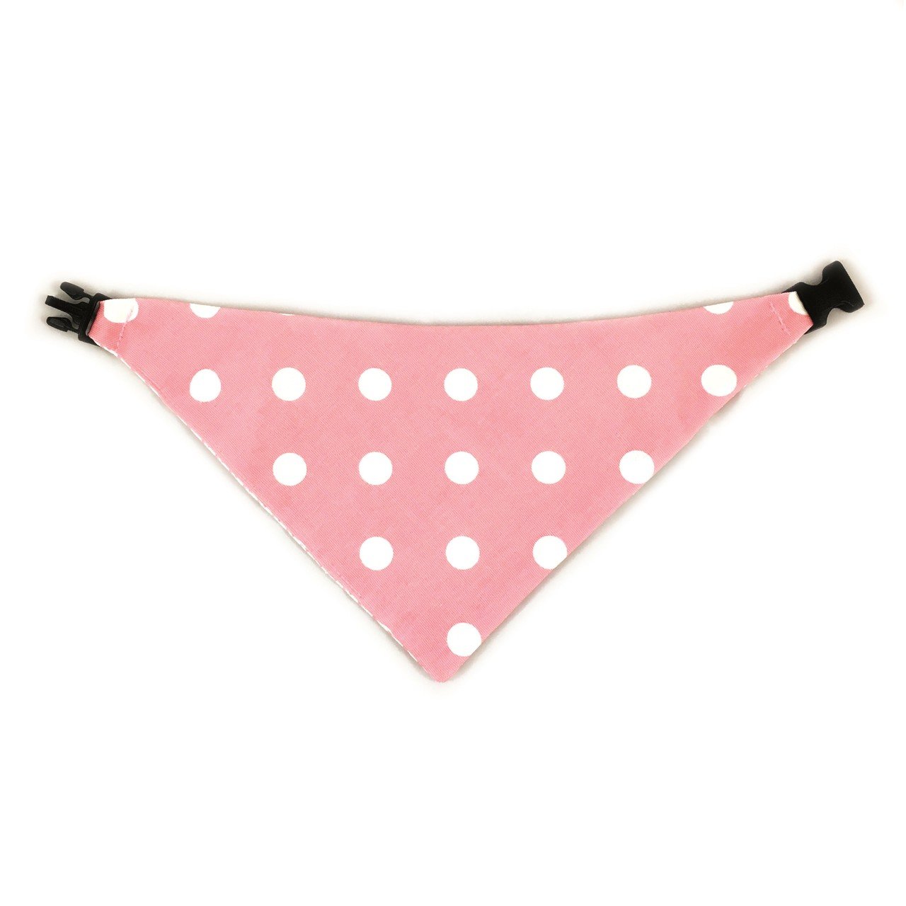 Baby Pink Houndstooth Reversible Dog Bandana by Uptown Pups