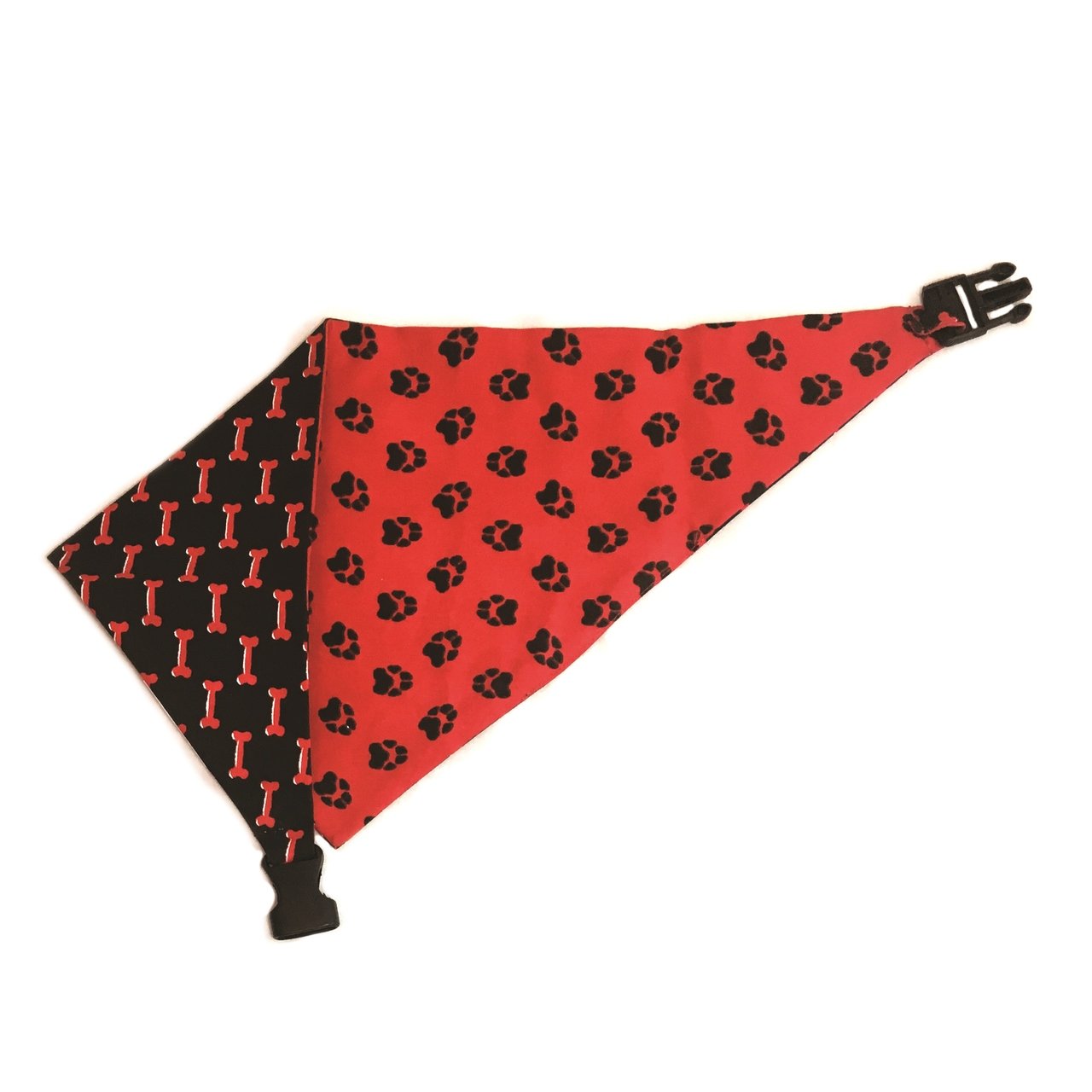 Red & Black Reversible Dog Bandana by Uptown Pups