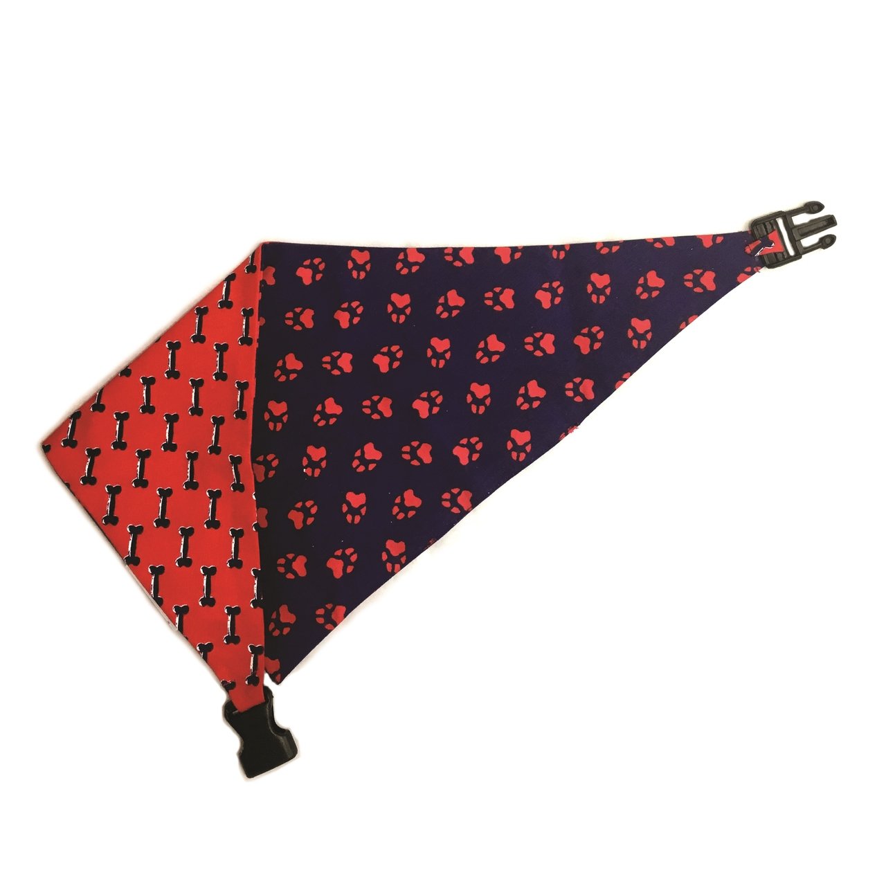 Blue & Red Reversible Dog Bandana by Uptown Pups