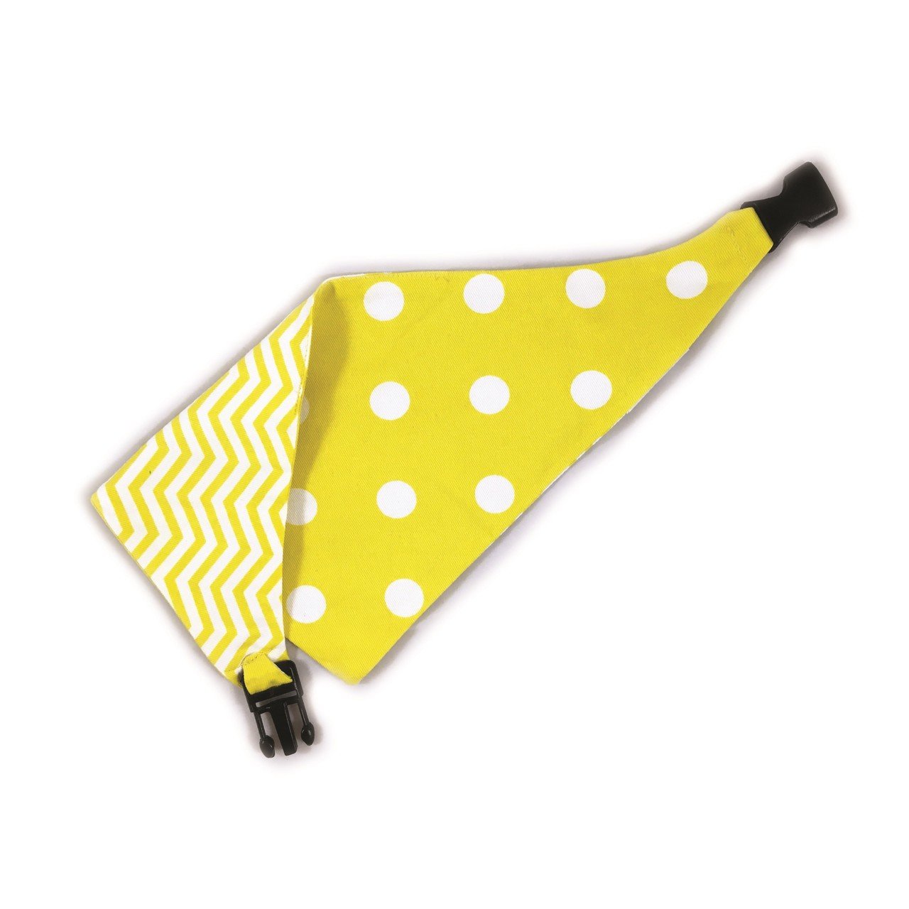 Yellow Chevron Reversible Dog Bandana by Uptown Pups