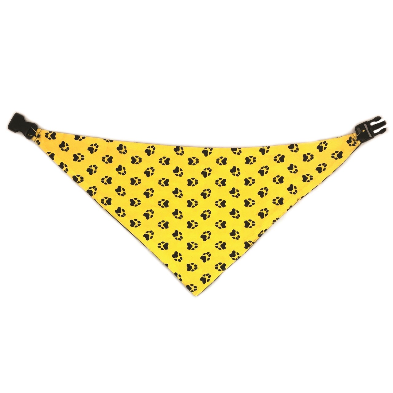 Mustard Yellow & Black Reversible Dog Bandana by Uptown Pups