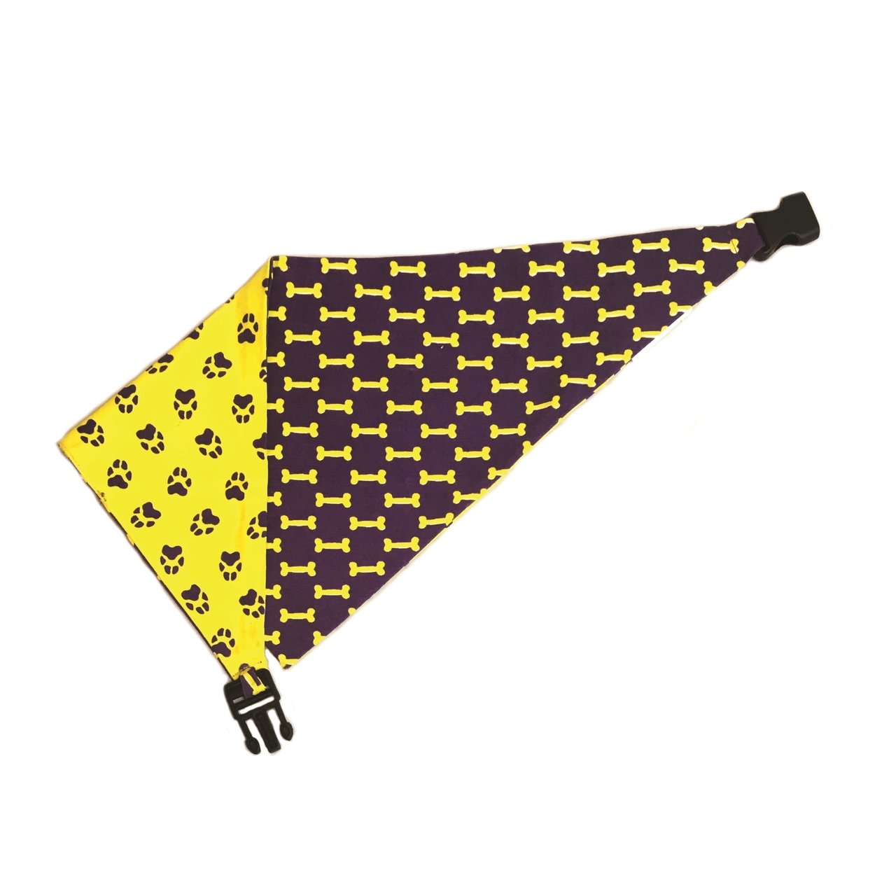 Yellow & Purple Reversible Dog Bandana by Uptown Pups