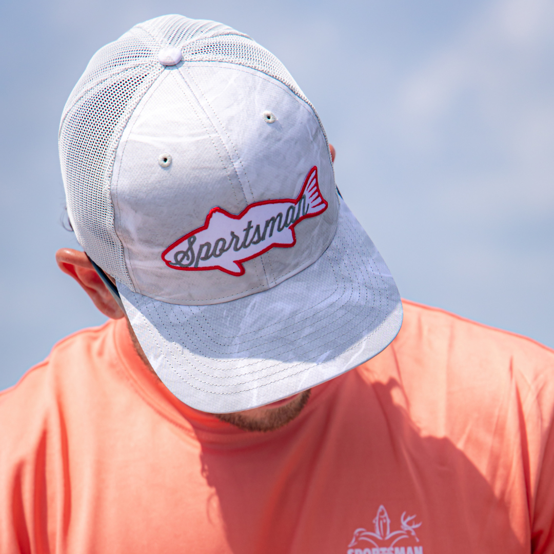 Fish Snapback Fishing Hat - Bonefish/Light Grey by Sportsman Gear