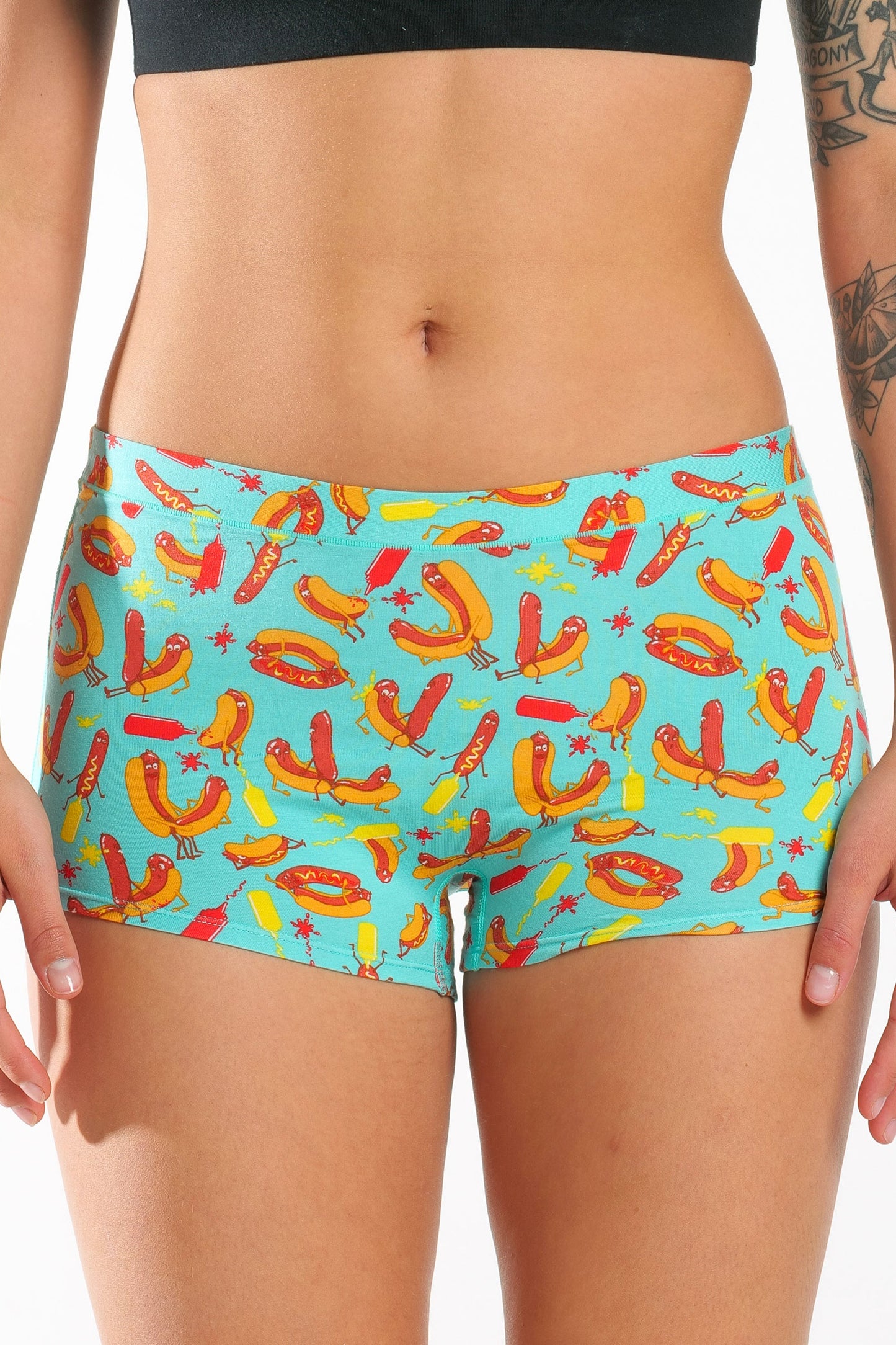 The Use a Condiment | Hot Dogs Modal Boyshort Underwear by Shinesty