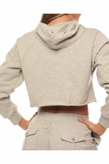 *2 Shades of Gray* (Lifestyle Crop Hoodie) by Guilty Love Club