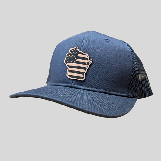 Wisconsin Flag Hat by 208 Tees