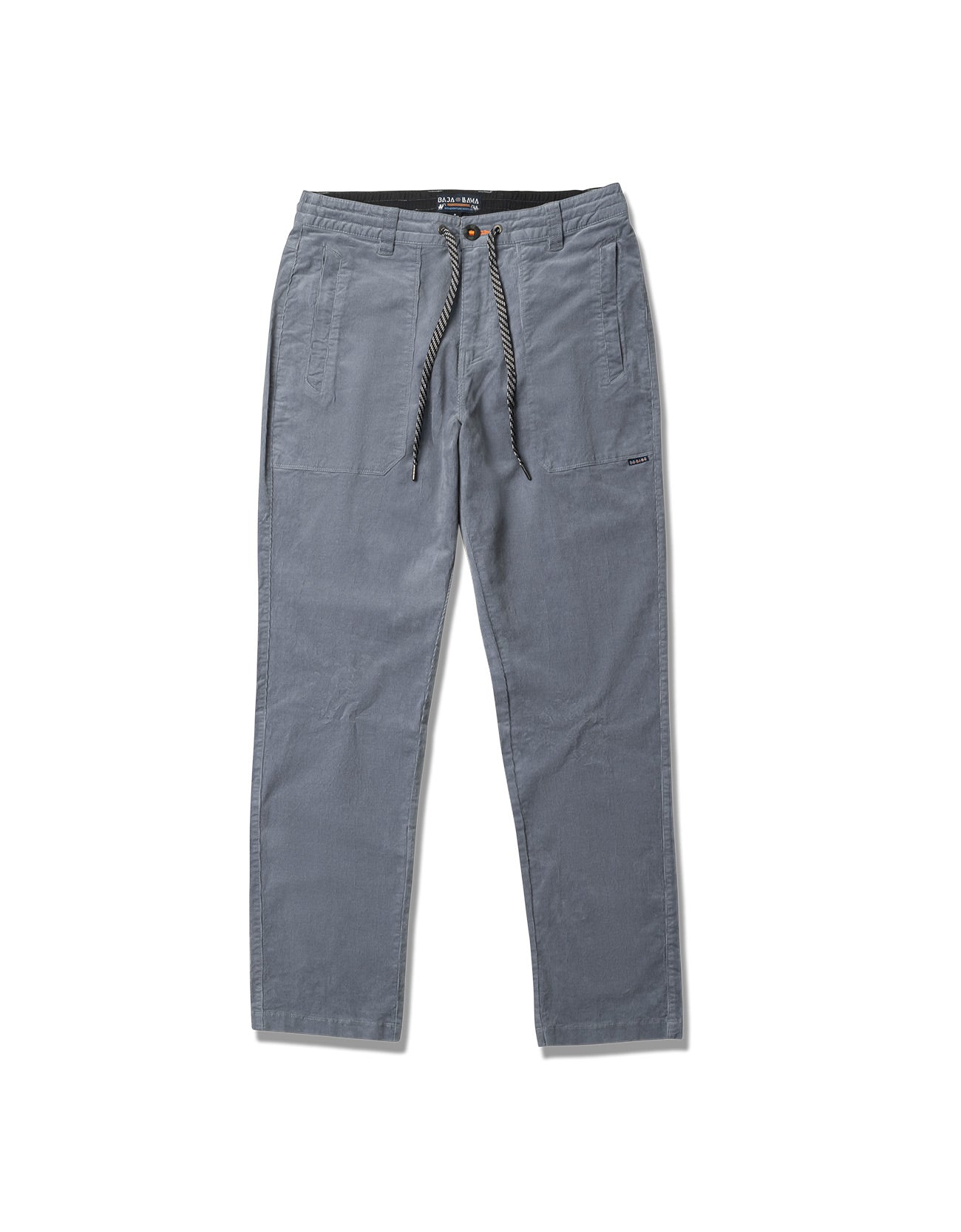 ARROYO - STEEL BLUE STRETCH CORDUROY WALK PANTS by Bajallama