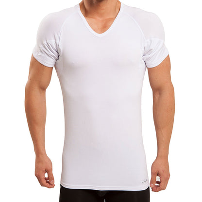 V-Neck Micro Modal Back & Underarm Sweat Proof Undershirt for Men by Ejis