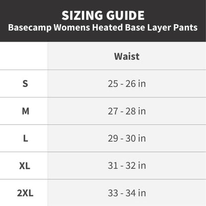 Basecamp Womens Heated Baselayer Pants by Gobi Heat