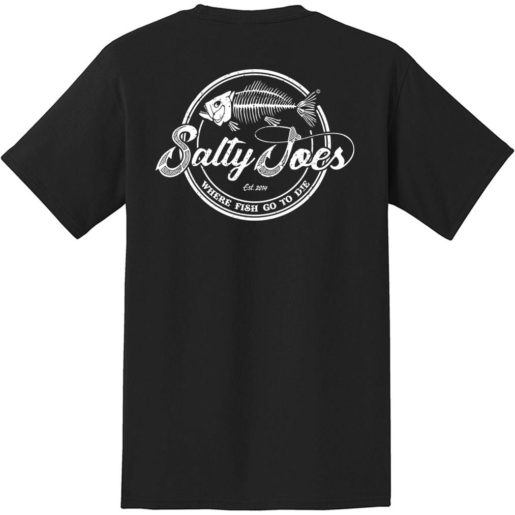 Salty Joe's Skeleton Hook Heavyweight Pocket Tee by Joe's Surf Shop