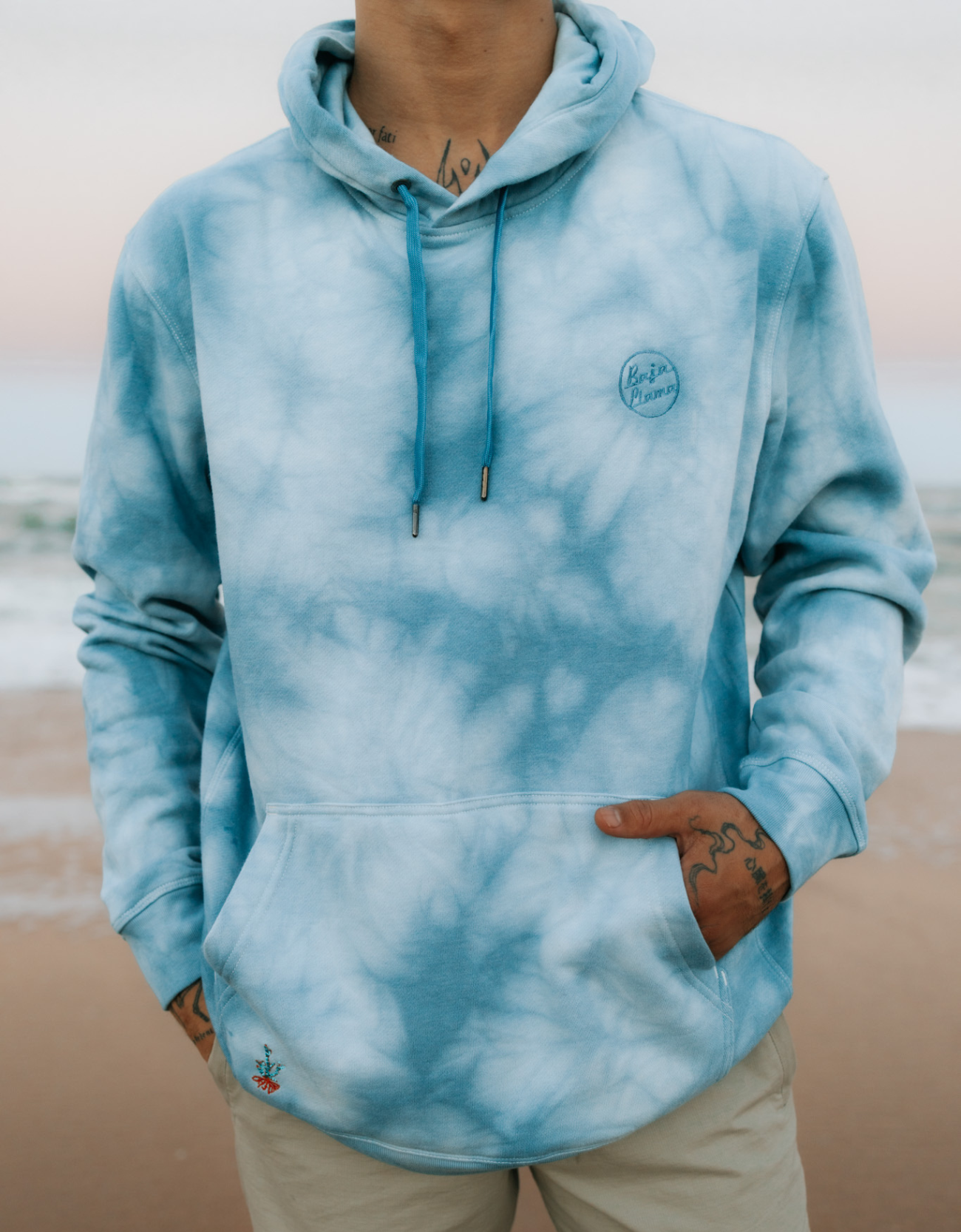 BAJA TRIP UP - BLUE TIE DYE HELSINKI HOODIE by Bajallama