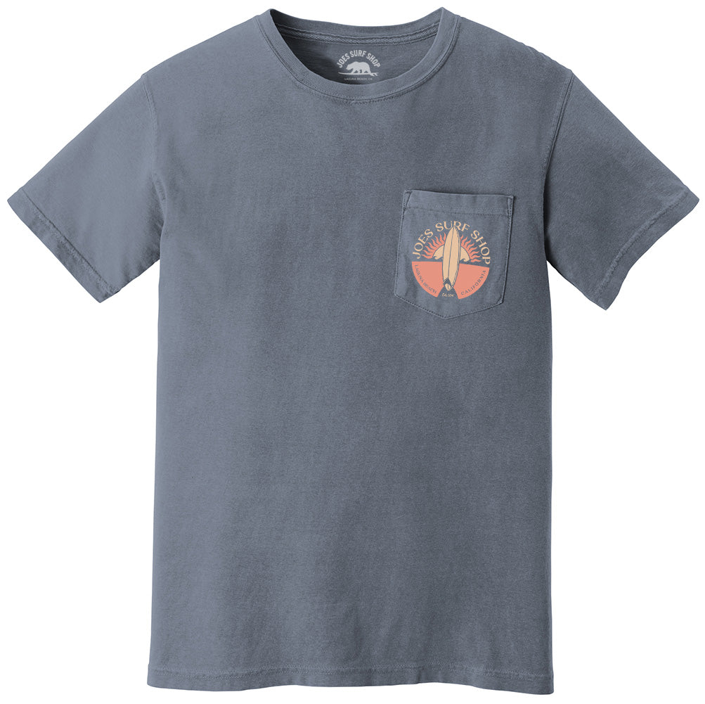 Joe's Sunset Scene Garment-Dyed Pocket Tee by Joe's Surf Shop