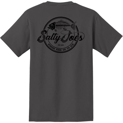 Salty Joe's Skeleton Hook Heavyweight Pocket Tee by Joe's Surf Shop