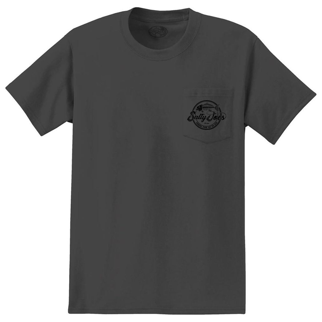 Salty Joe's Skeleton Hook Heavyweight Pocket Tee by Joe's Surf Shop