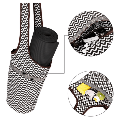 Yoga Mat Carrying Tote Bag with Large Pockets by Jupiter Gear