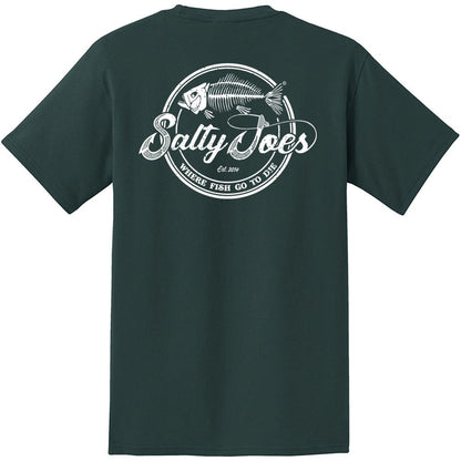 Salty Joe's Skeleton Hook Heavyweight Pocket Tee by Joe's Surf Shop