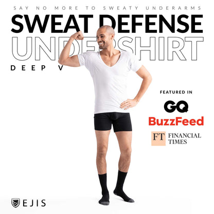 Deep V Micro Modal Sweat Proof Undershirt For Men by Ejis