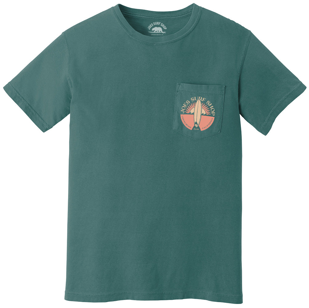 Joe's Sunset Scene Garment-Dyed Pocket Tee by Joe's Surf Shop