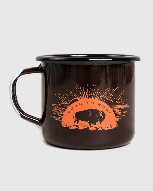 Born to Roam Enamel Steel Mug by United By Blue