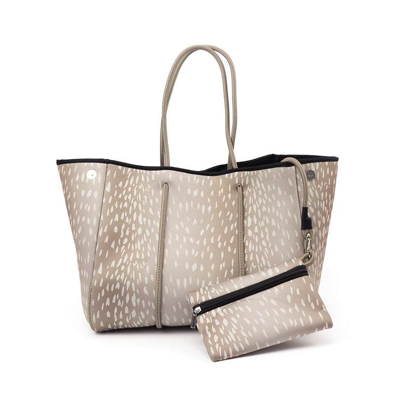 The Aniella Neoprene Tote - Champagne Fawn by Babs+Birdie