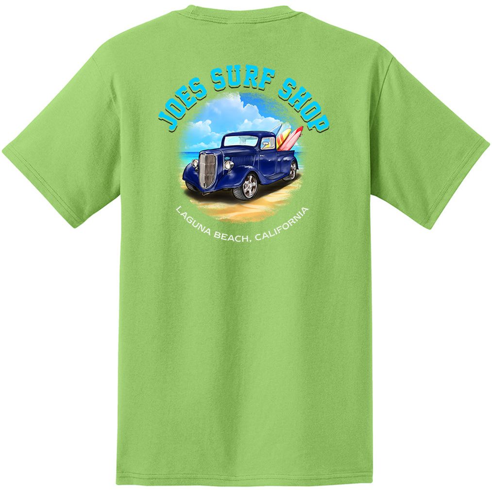 Joe's Surf Shop Surf Truck Heavyweight Pocket Tee by Joe's Surf Shop