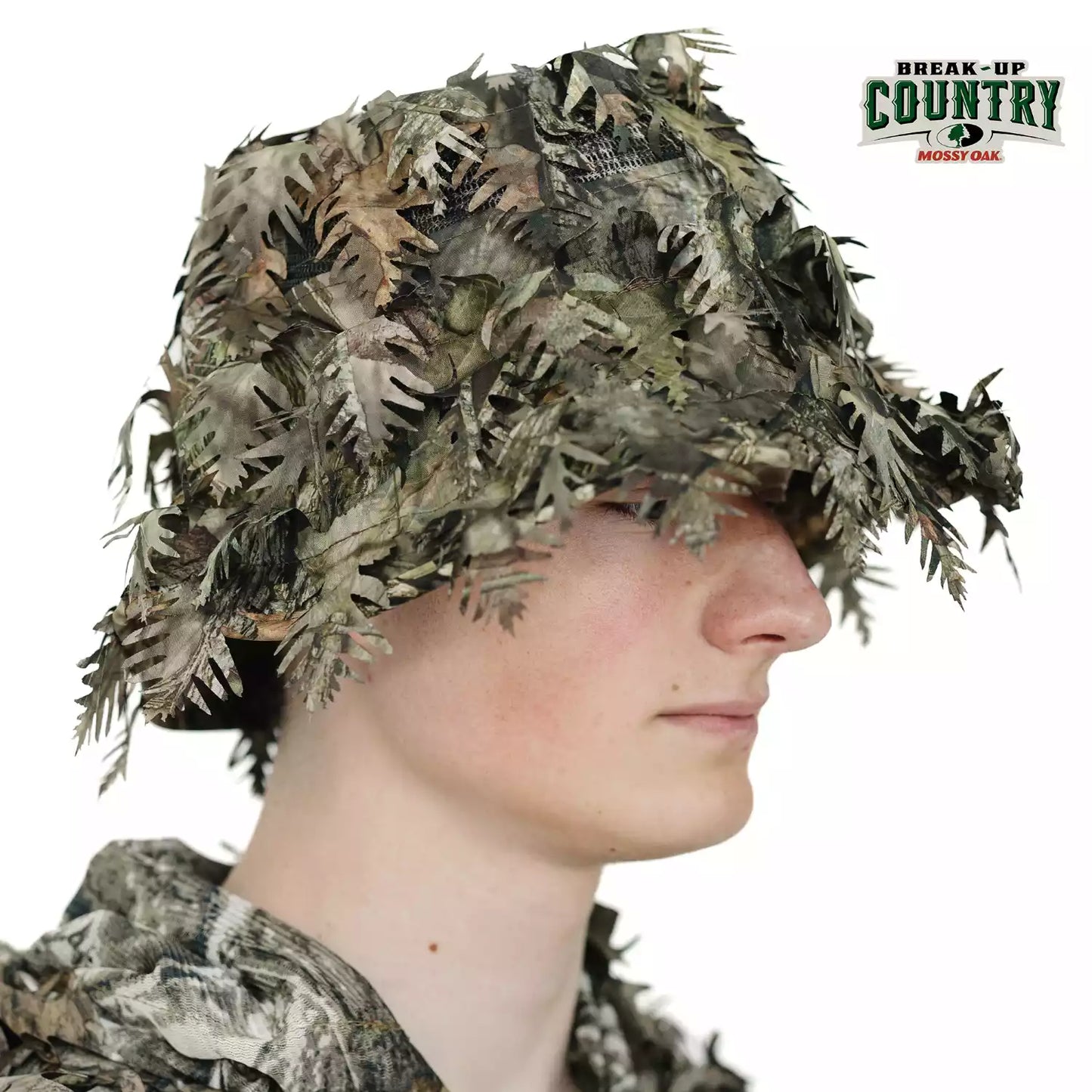 2-in-1 Leafy Face Mask and Bucket Hat (Adjustable, OSFM) by QuikCamo