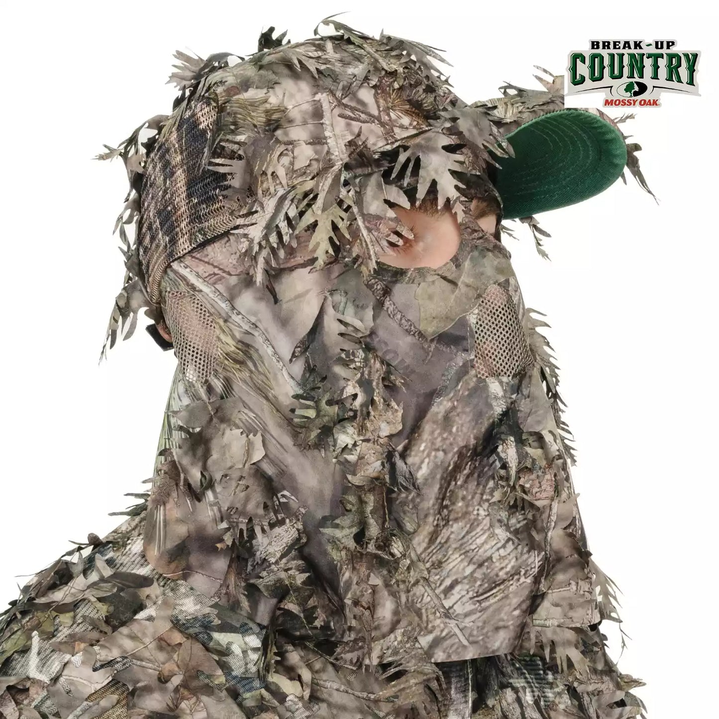 2-in-1 FRONT Leafy Face Mask and Camo Hat (Adjustable,OSFM) by QuikCamo