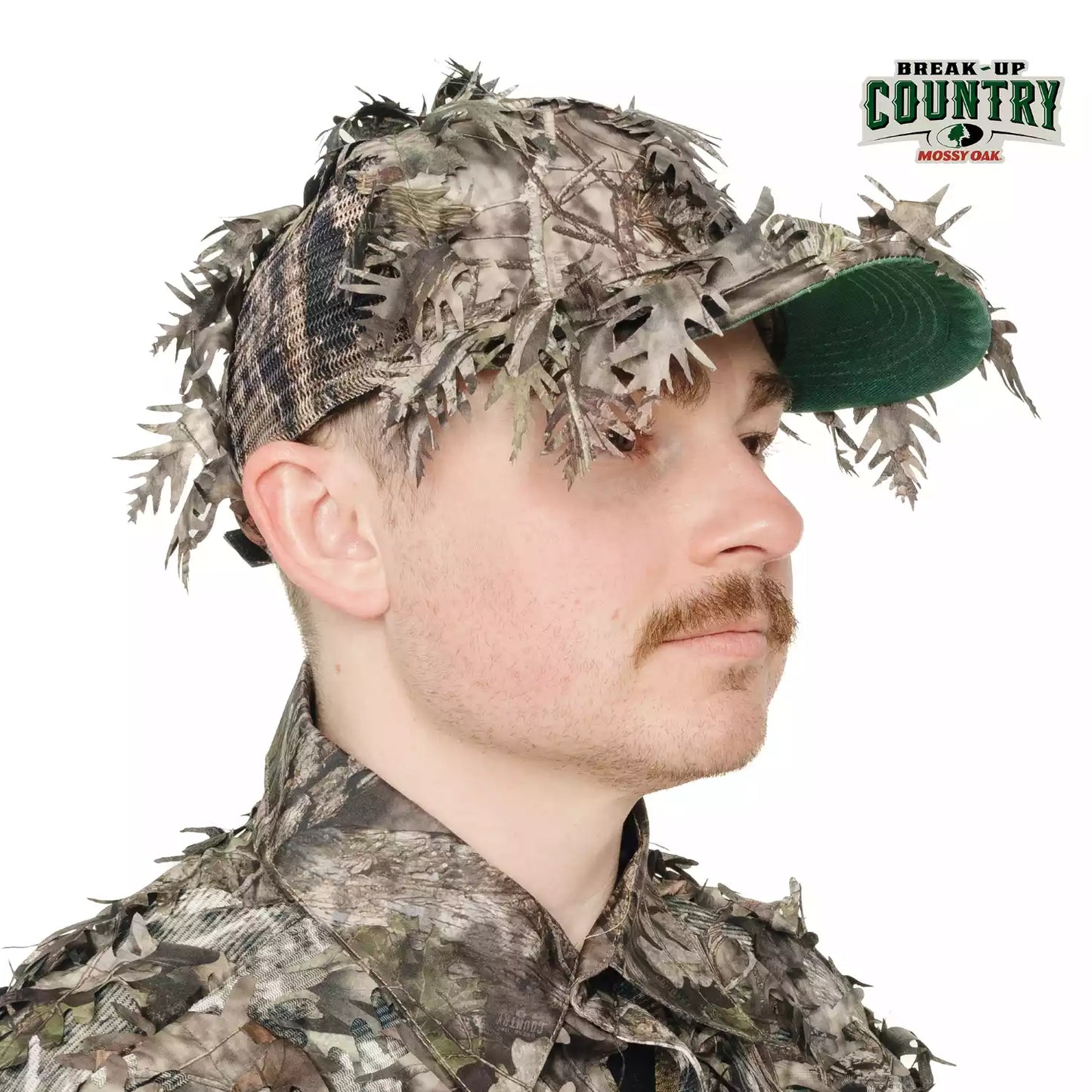 2-in-1 FRONT Leafy Face Mask and Camo Hat (Adjustable,OSFM) by QuikCamo