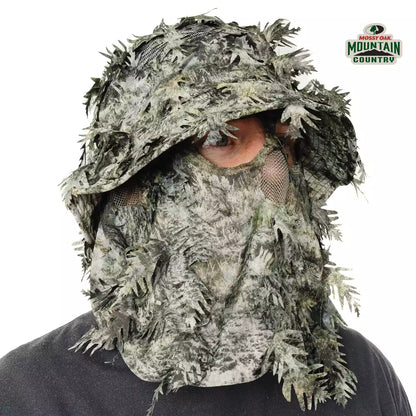 2-in-1 Leafy Face Mask and Bucket Hat (Adjustable, OSFM) by QuikCamo