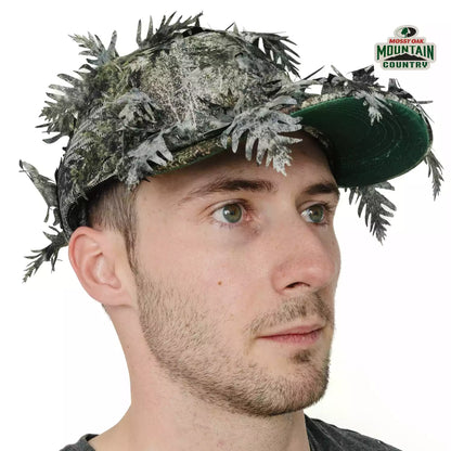 2-in-1 FRONT Leafy Face Mask and Camo Hat (Adjustable,OSFM) by QuikCamo