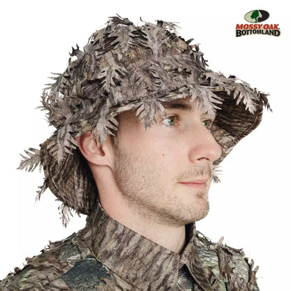 2-in-1 Leafy Face Mask and Bucket Hat (Adjustable, OSFM) by QuikCamo