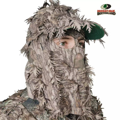 2-in-1 FRONT Leafy Face Mask and Camo Hat (Adjustable,OSFM) by QuikCamo