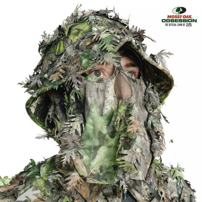 2-in-1 Leafy Face Mask and Bucket Hat (Adjustable, OSFM) by QuikCamo