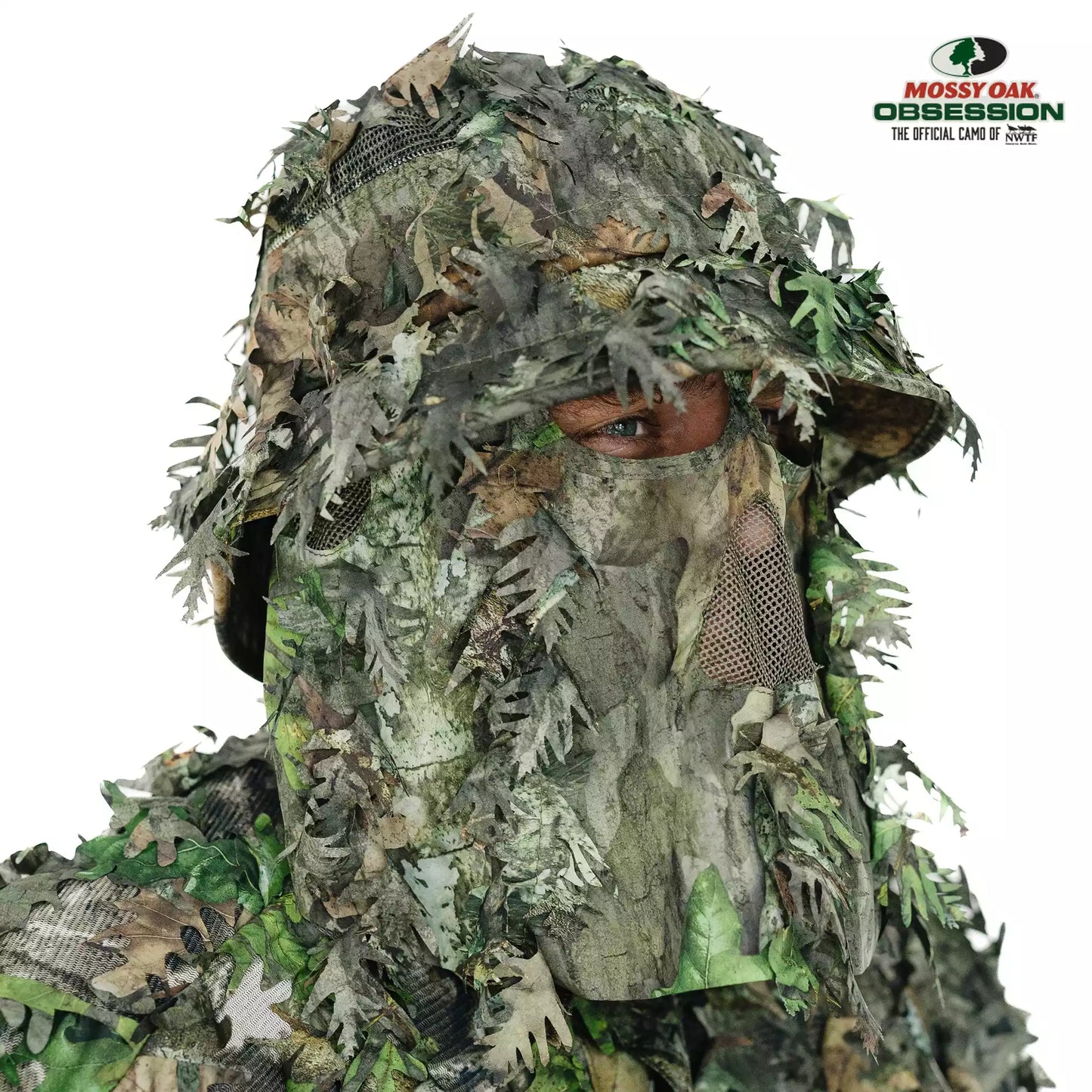 2-in-1 Leafy Face Mask and Bucket Hat (Adjustable, OSFM) by QuikCamo