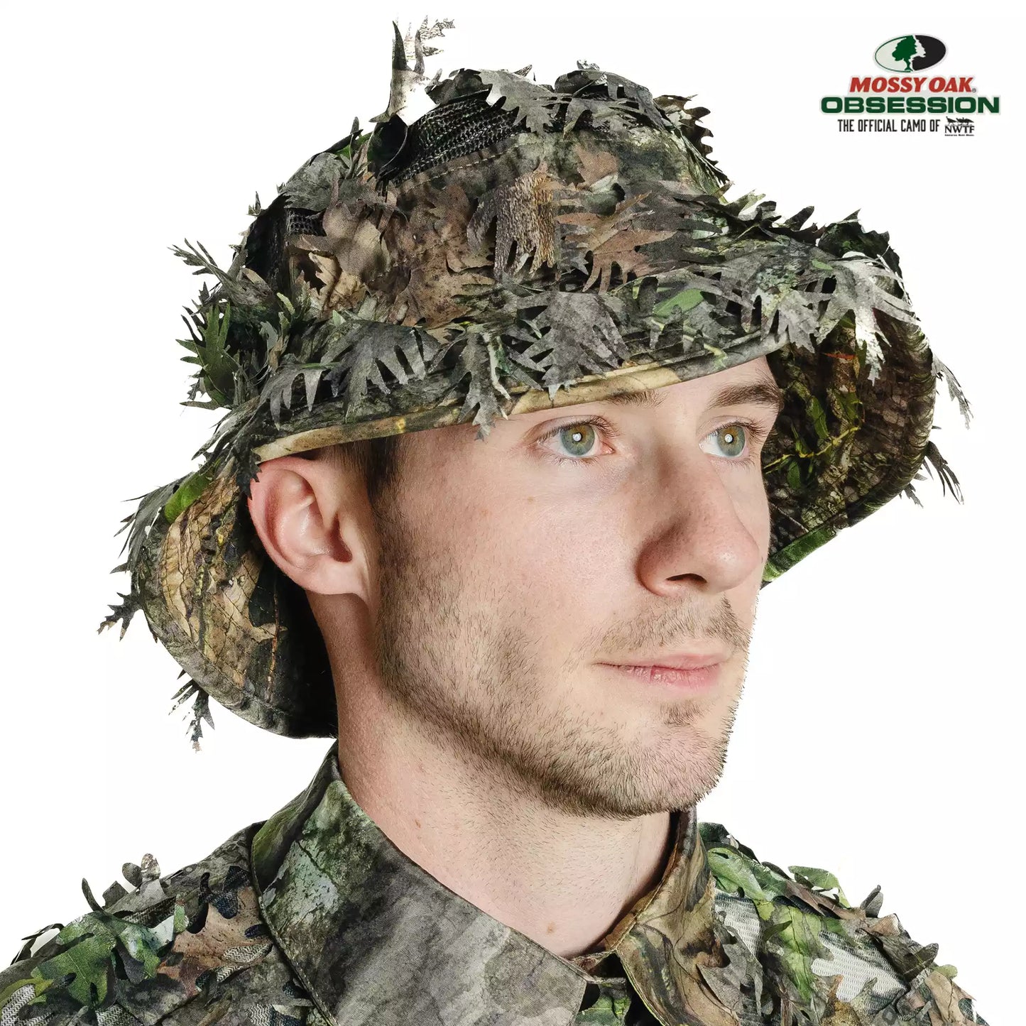 2-in-1 Leafy Face Mask and Bucket Hat (Adjustable, OSFM) by QuikCamo