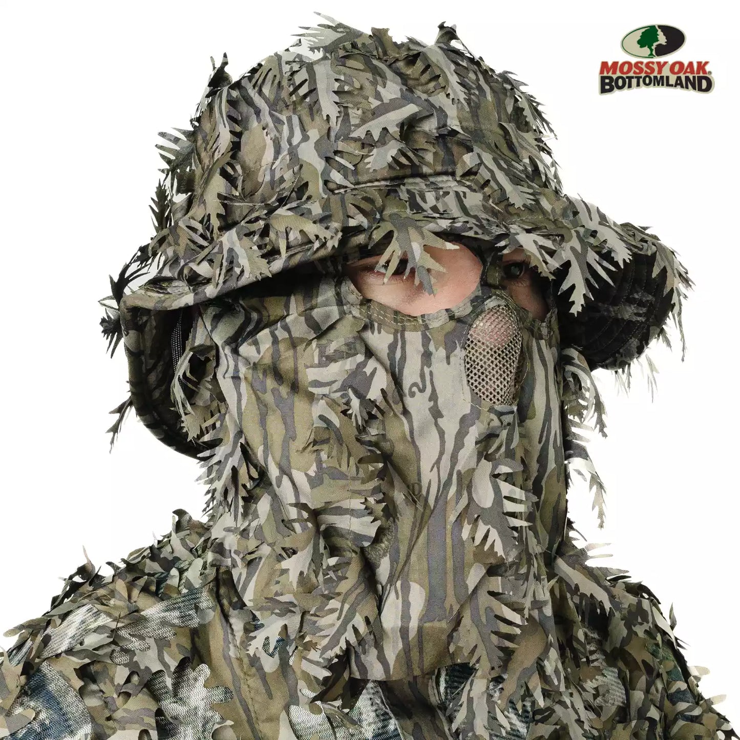 2-in-1 Leafy Face Mask and Bucket Hat (Adjustable, OSFM) by QuikCamo