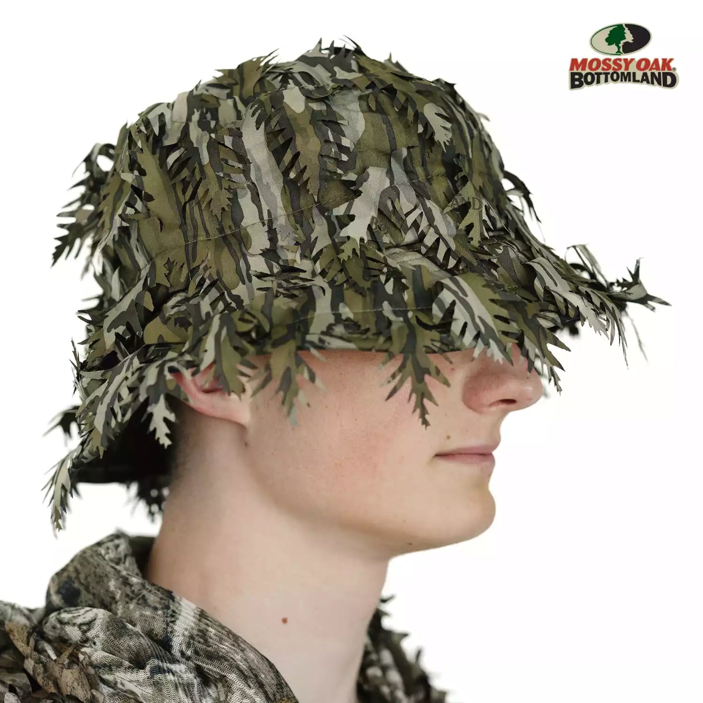 2-in-1 Leafy Face Mask and Bucket Hat (Adjustable, OSFM) by QuikCamo