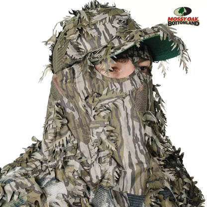 2-in-1 FRONT Leafy Face Mask and Camo Hat (Adjustable,OSFM) by QuikCamo