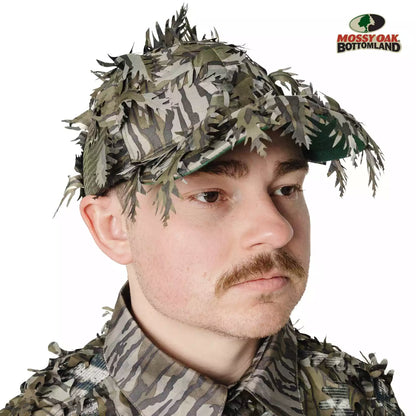 2-in-1 FRONT Leafy Face Mask and Camo Hat (Adjustable,OSFM) by QuikCamo