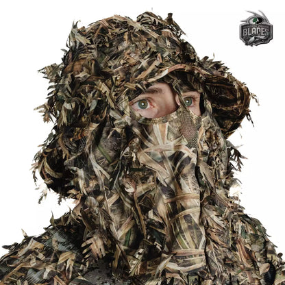 2-in-1 Leafy Face Mask and Bucket Hat (Adjustable, OSFM) by QuikCamo