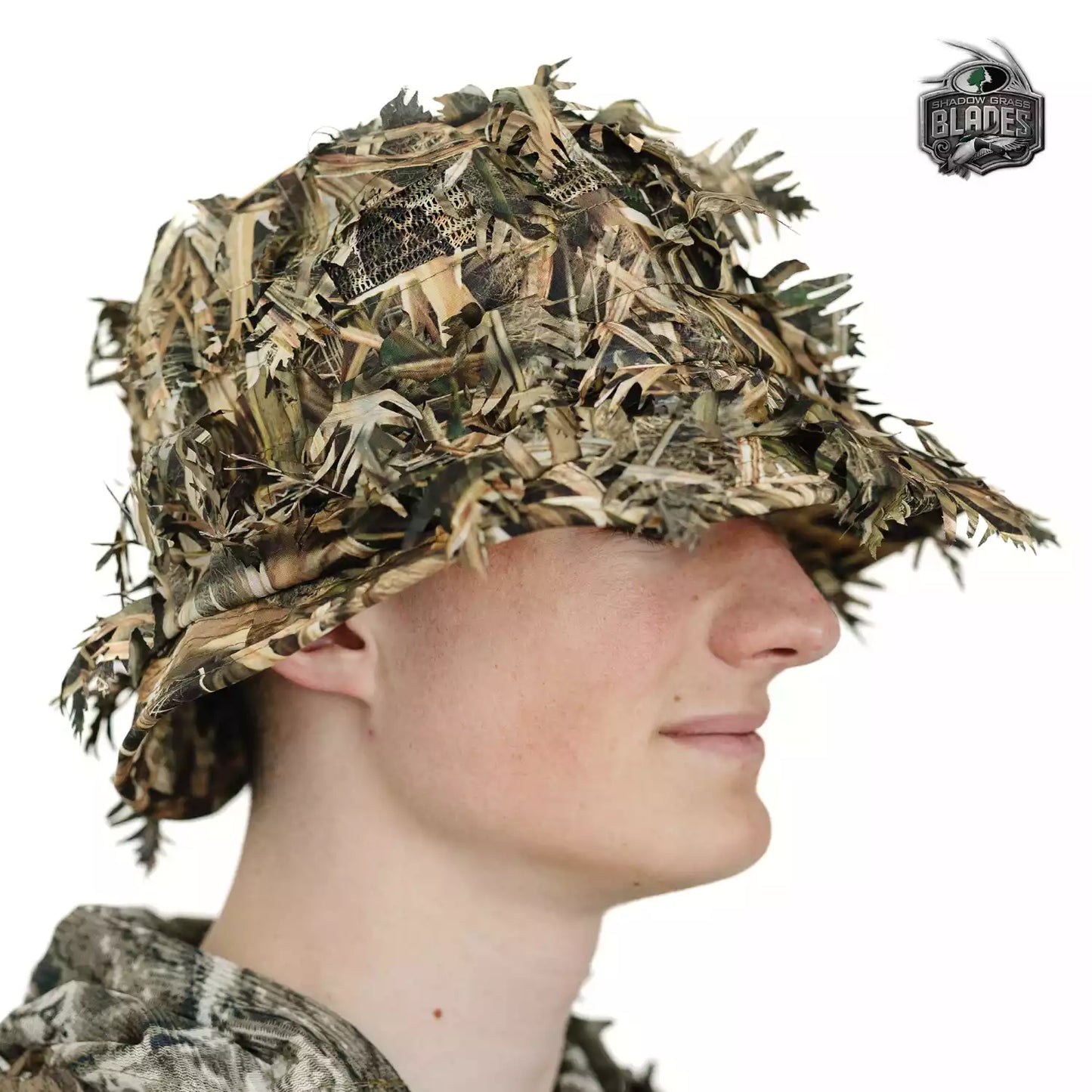 2-in-1 Leafy Face Mask and Bucket Hat (Adjustable, OSFM) by QuikCamo