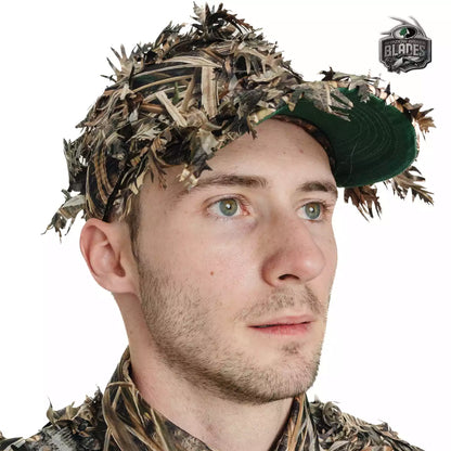 2-in-1 FRONT Leafy Face Mask and Camo Hat (Adjustable,OSFM) by QuikCamo